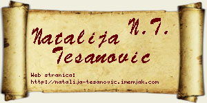 Natalija Tešanović vizit kartica